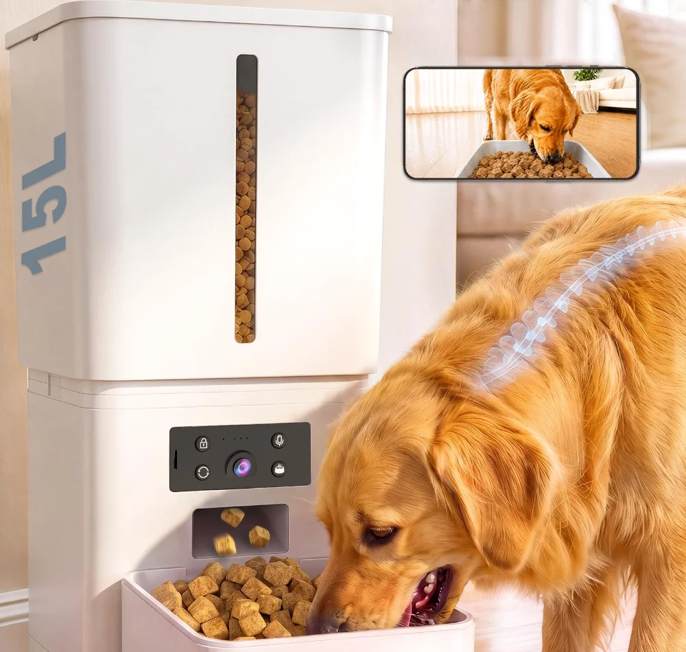 Yakry 15L automatic dog feeder
