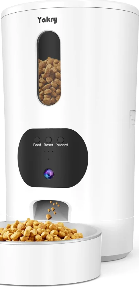 Yakry 4L automatic cat feeder with a camera