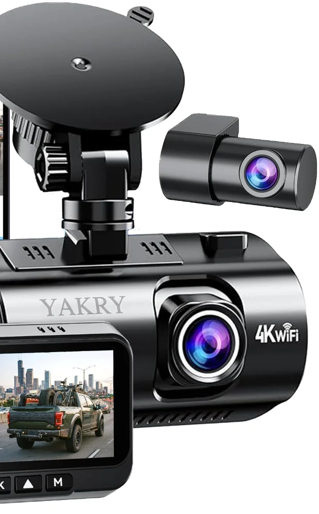 Yakry Front and rear dash cam