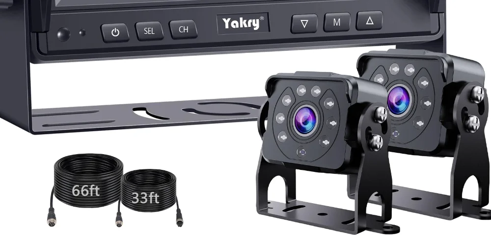 Yakry Y142 7-inch wireless RV backup camera with two cameras